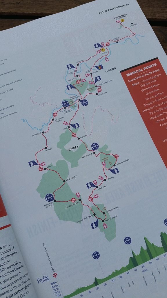 Prudential Ride London Map 2016